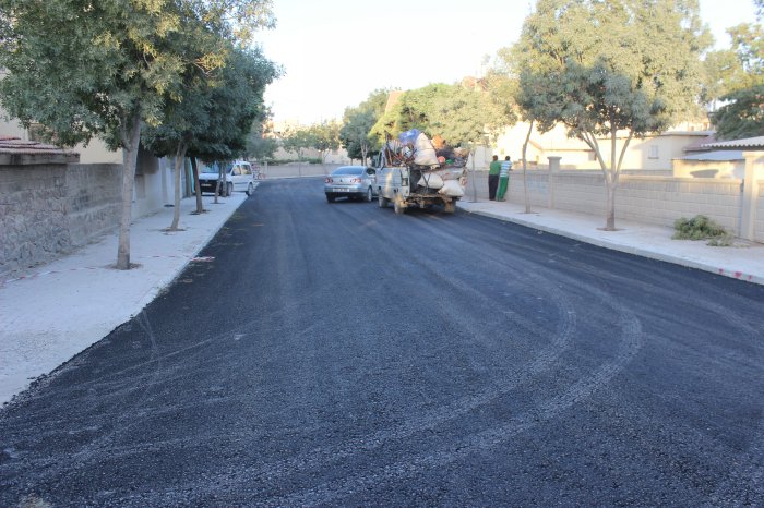 Belediyeden sıcak asfalt çalışması