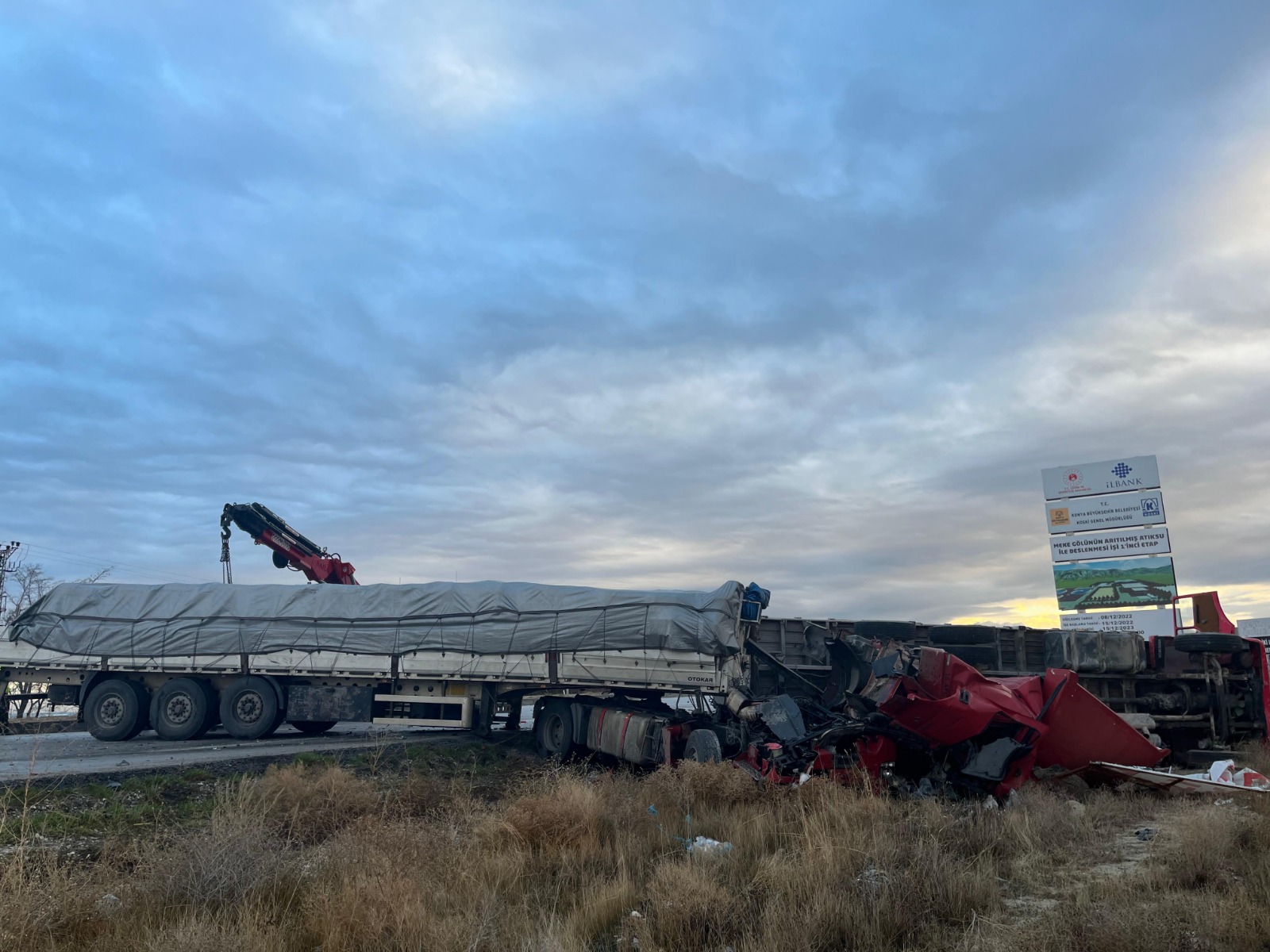 Trafik kazası.2 yaralı