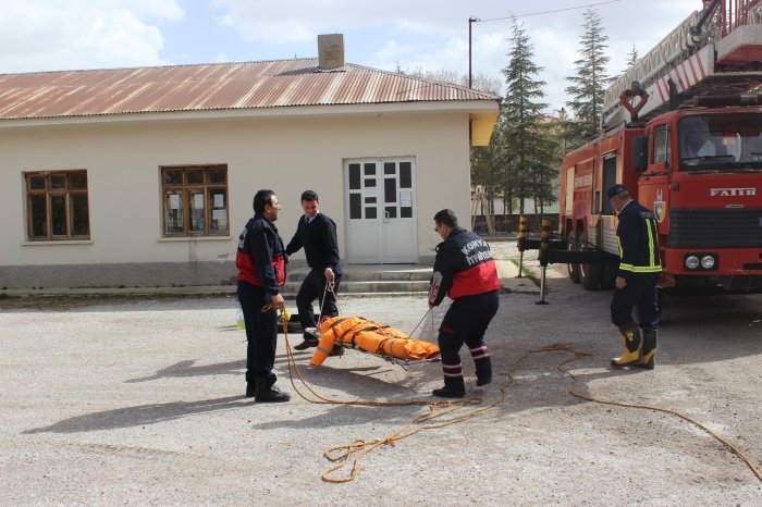 Yangın tatbikatı Gerçeği Aratmadı